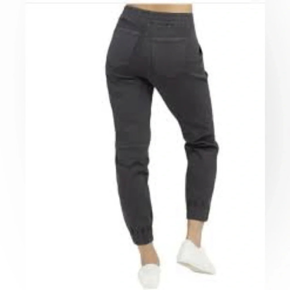 Spanx Stretch Twill Cargo Jogger Ankle Zip Pants in Washed Black - NWOT - Size S - Picture 2 of 9